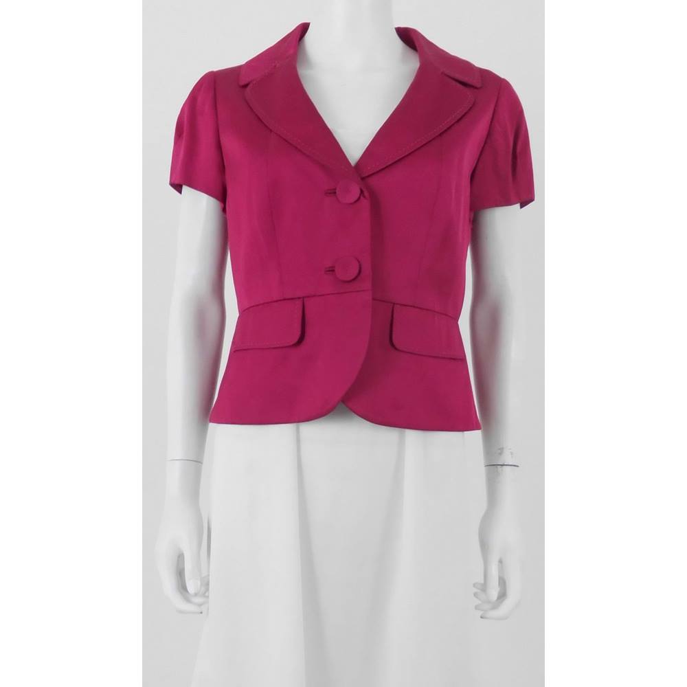 BNWT Coast Size 12 Raspberry Pink Short Sleeved Blazer | Oxfam GB ...