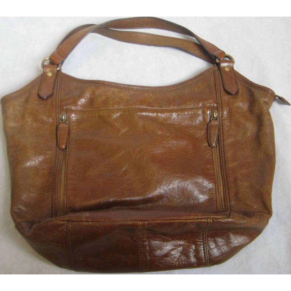 M&S Collection large brown leather tote bag M&S Marks & Spencer - Size ...