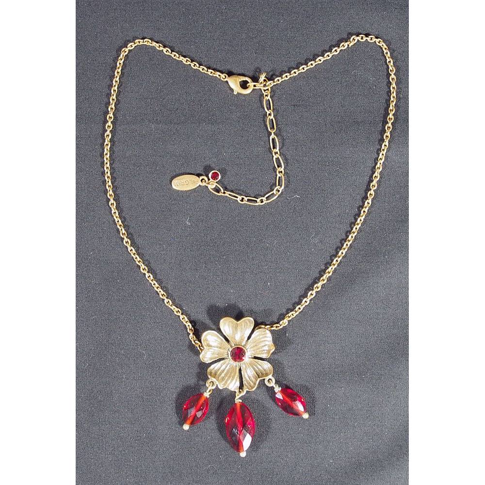 Pilgrim necklace with flower and tear drops Pilgrim - Size: Medium ...
