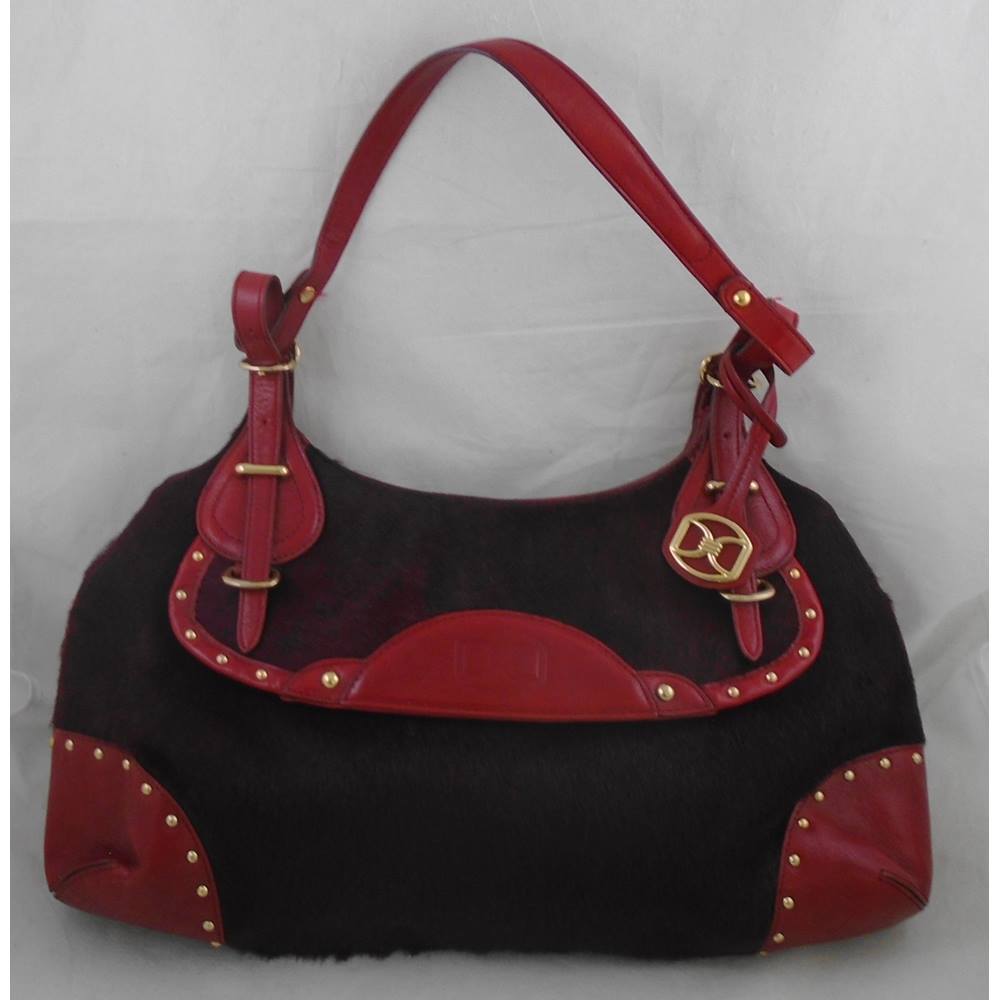 red dkny bag