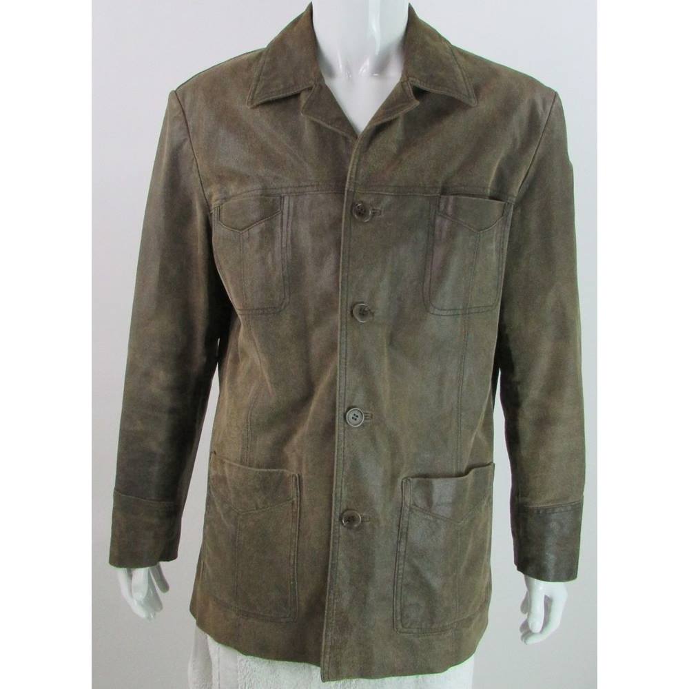 Rino and Pelle - Size: XL - Brown - Genuine Leather jacket | Oxfam GB ...