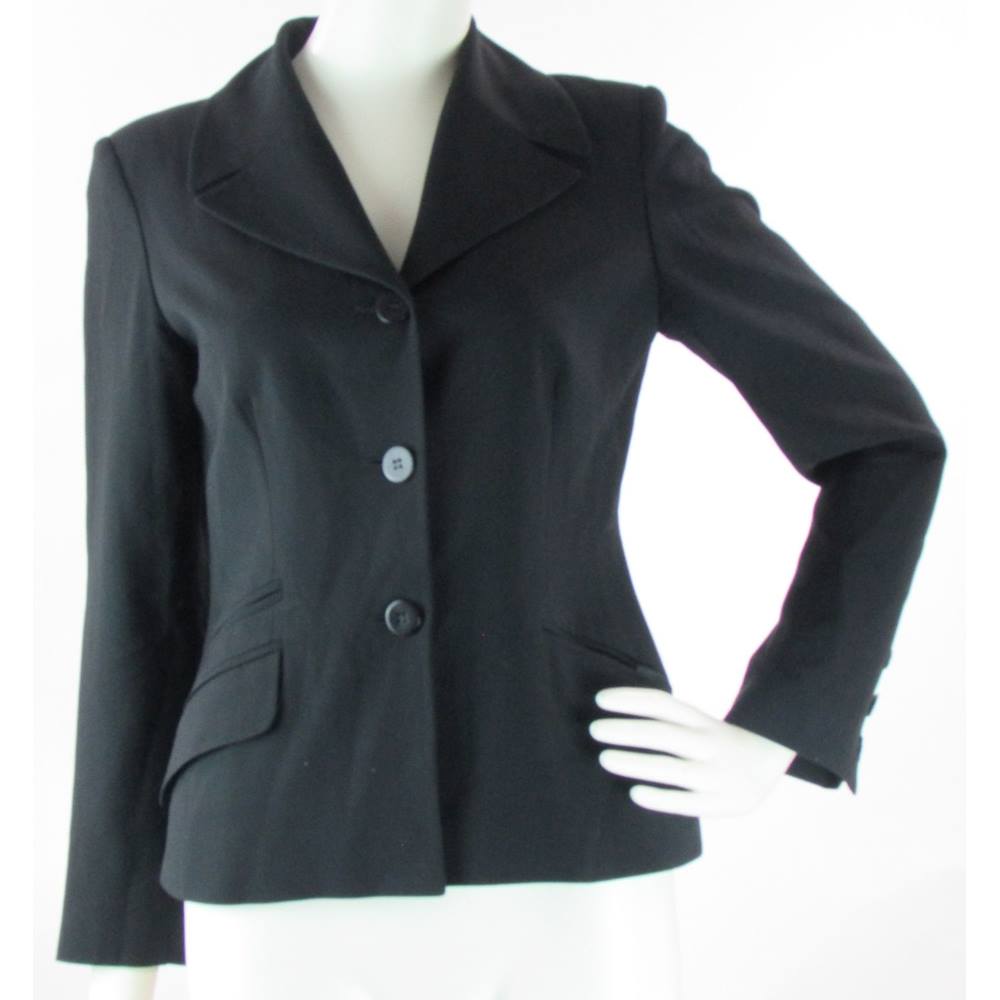Ronit Zilkha - Size: 10 - Black - Virgin Wool Mix - Smart Jacket ...
