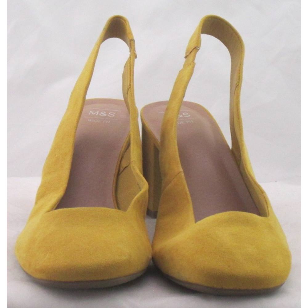 block heeled sling backs