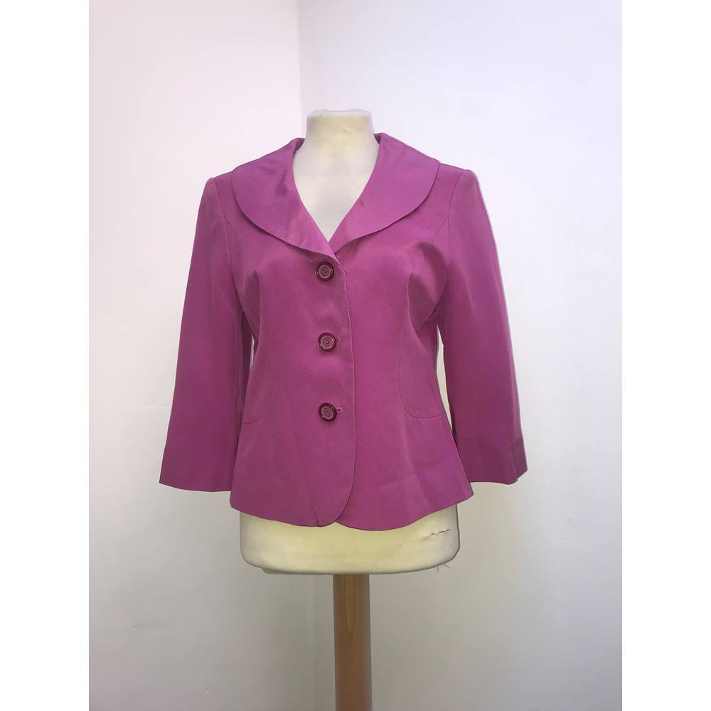 Hobbs Women's Pink Silk Jacket Approx Size 10 Hobbs - Size: 10 - Pink ...