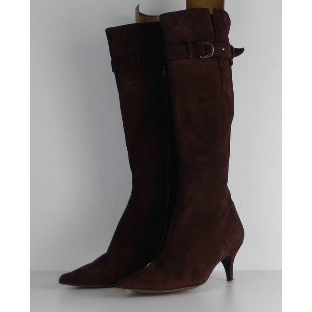 Boden Size: 6 Dark Brown Knee High Suede and Leather Boots | Oxfam GB ...