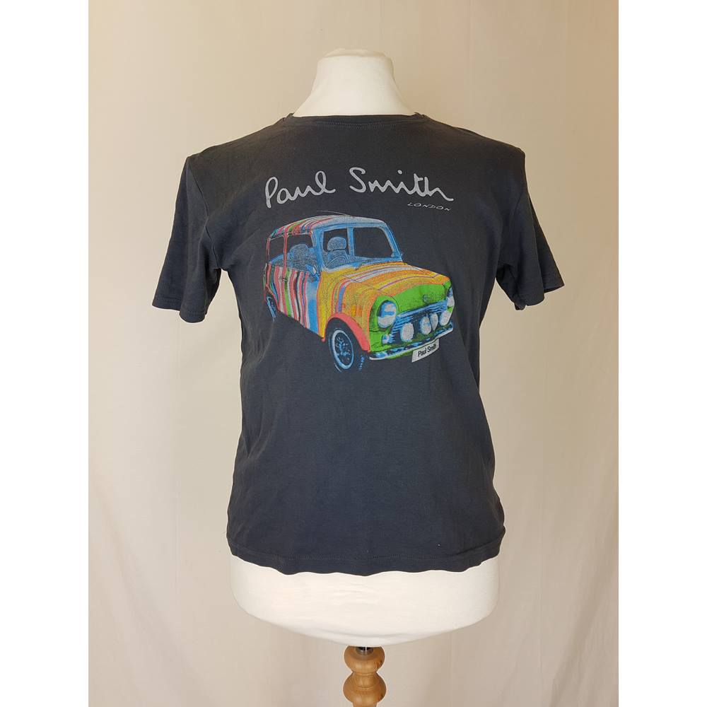 Paul Smith Navy T Shirt With Mini Cooper Iconic Print Size M