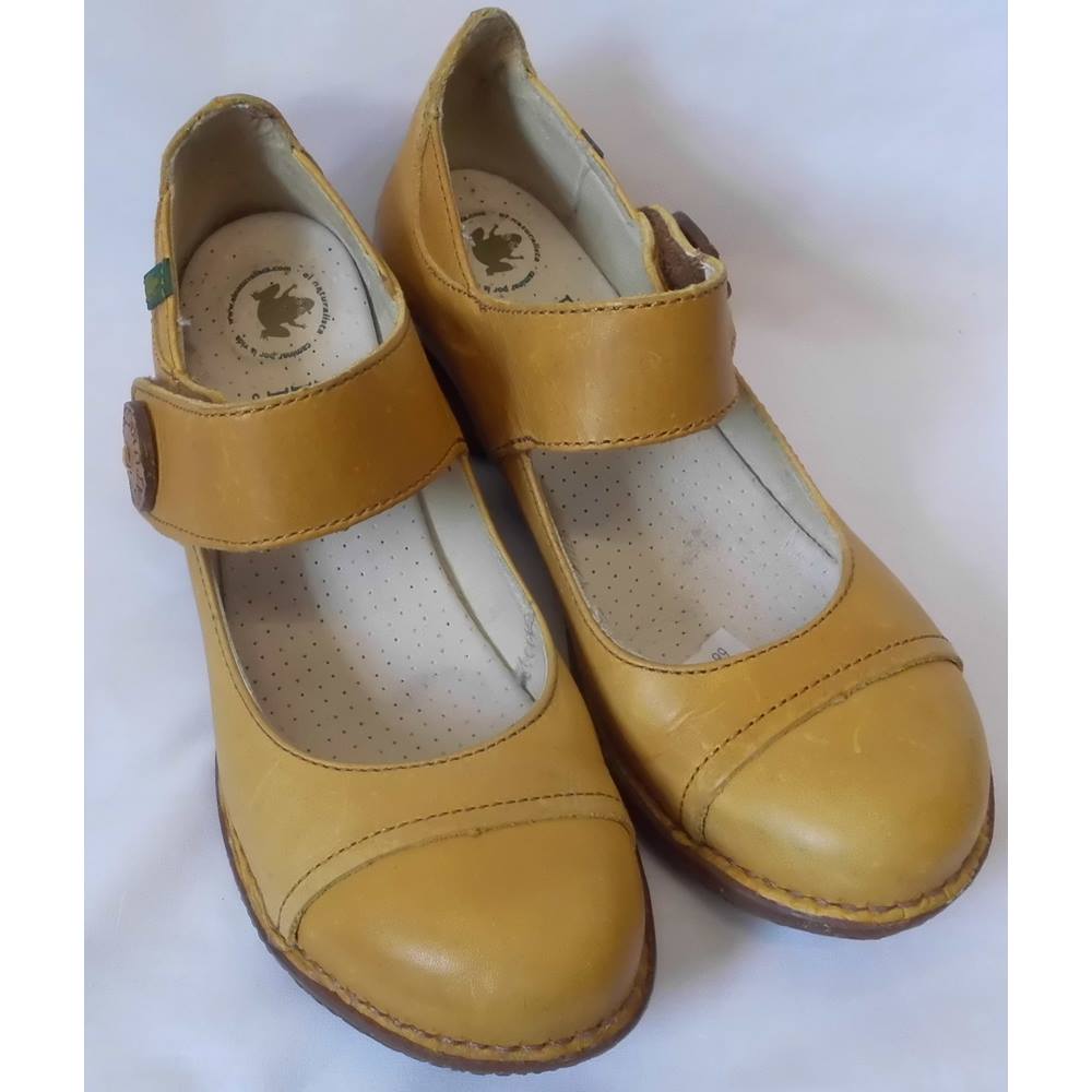 mustard yellow low heels