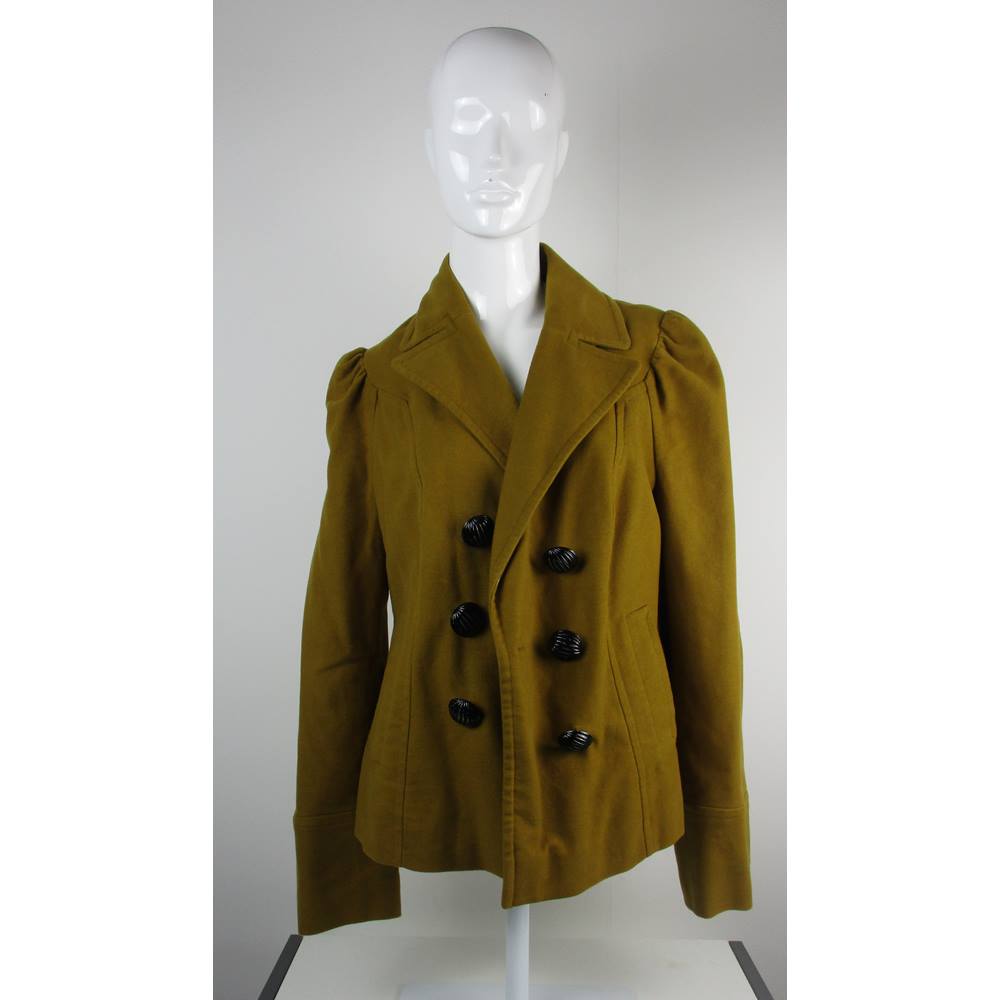 Betty Jackson Black - Corduroy Jacket - Mustard - Approximate Size: 14
