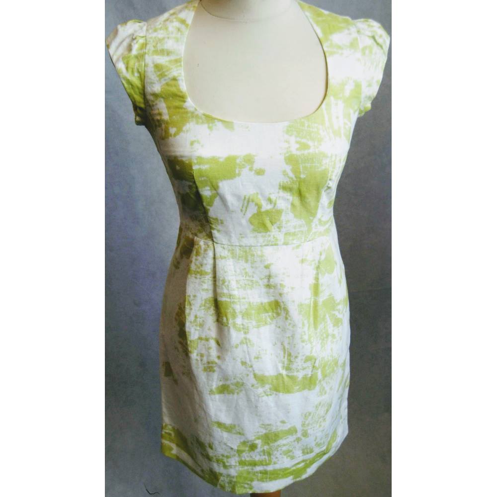 French Connection green/white linen dress size 4 BNWT French Connection ...