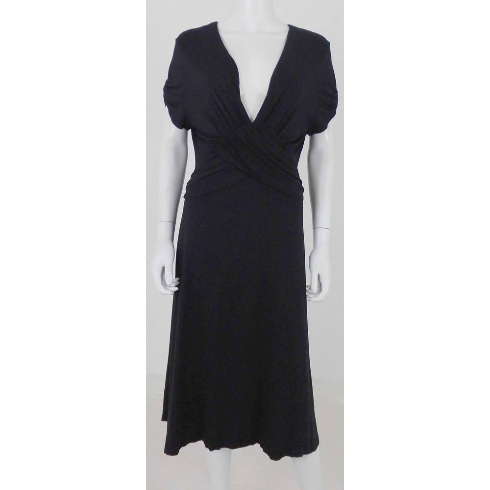 Betty Jackson Black Size 16 Cross-over Bodice Long Dress | Oxfam GB ...
