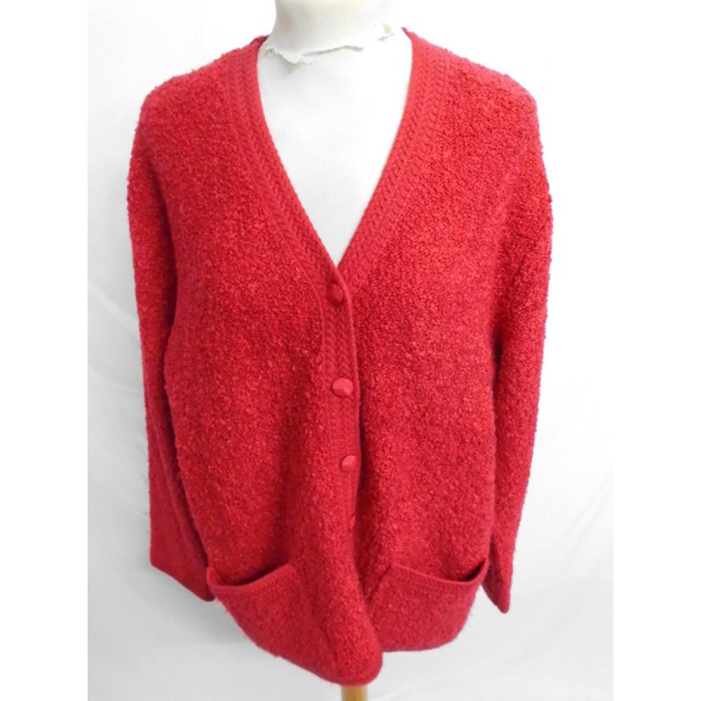 Red Poppy Cardigan. Size 14. Poppy - Size: 14 - Red - Cardigan | Oxfam ...