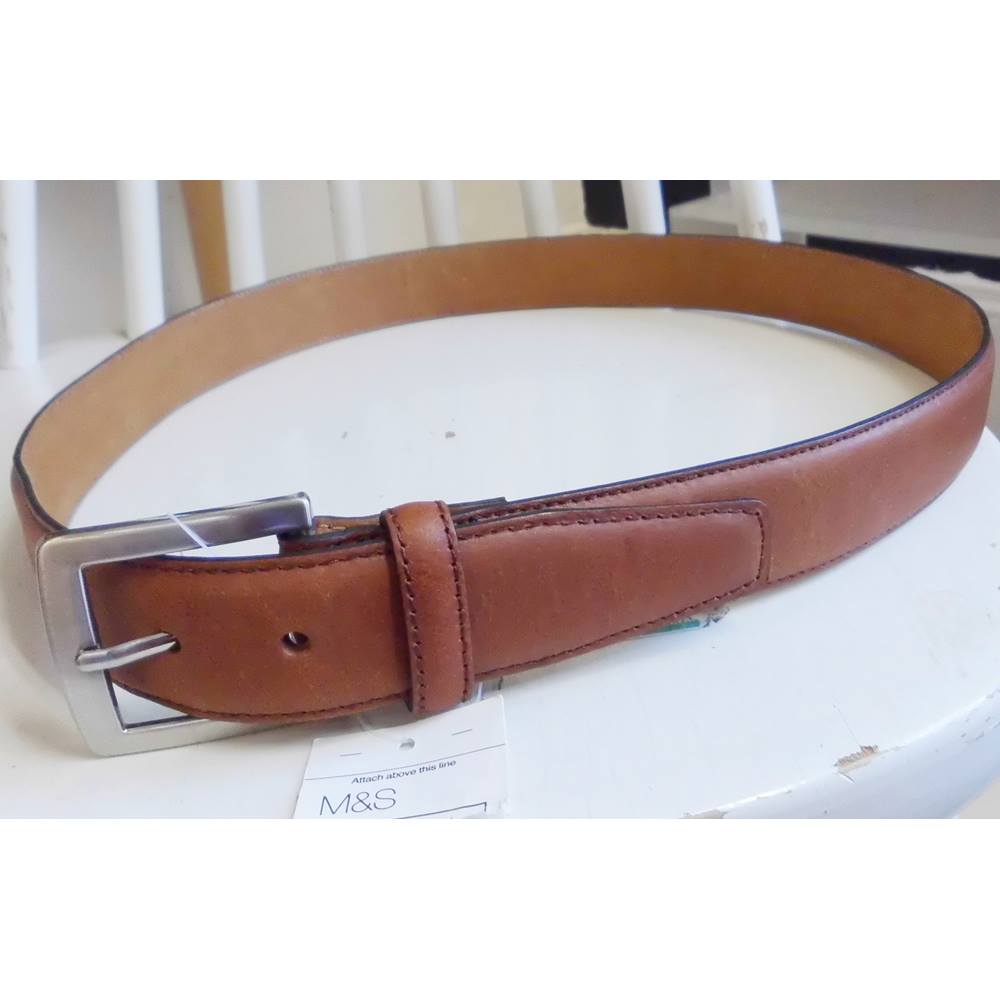 M&S mens leather belt Marks & Spencer - Size: 34-36 - Brown | Oxfam GB