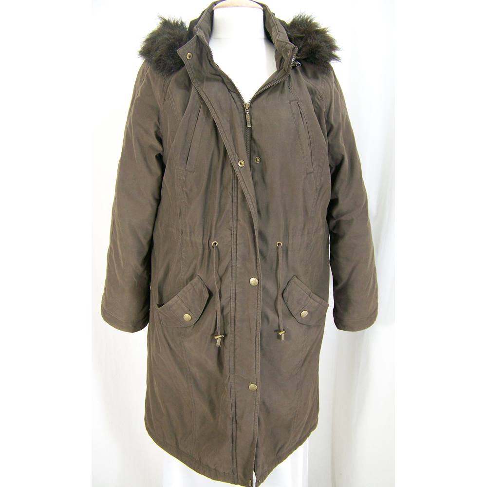 Per Una - Size: L - Brown - Padded coat | Oxfam GB | Oxfam’s Online Shop