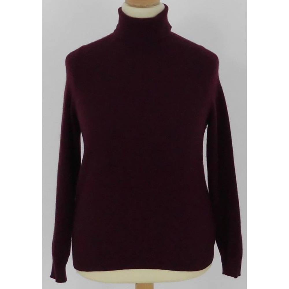 M&S Size 14 Maroon Roll Neck Cashmere Jumper | Oxfam GB | Oxfam’s ...