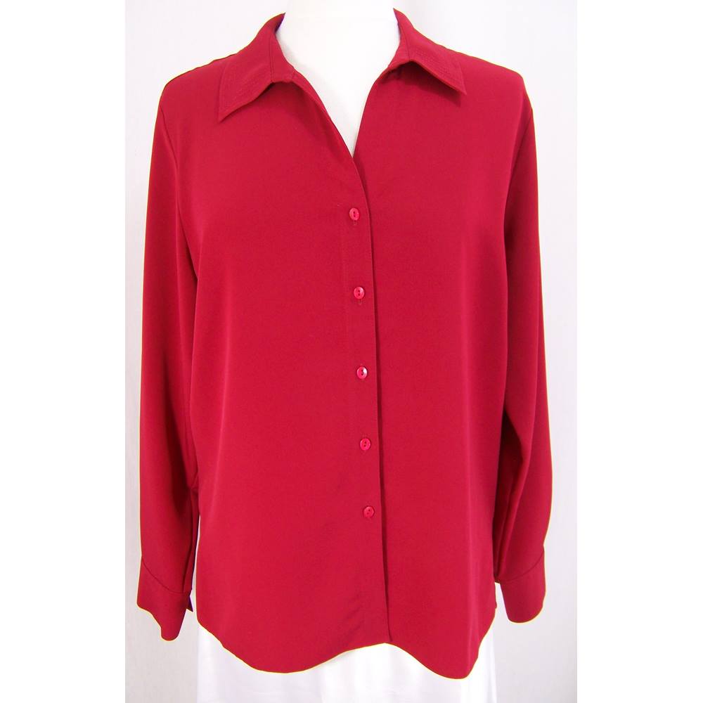 EWM Pure Classics - Size: 18 - Red - Long sleeve Blouse | Oxfam GB ...