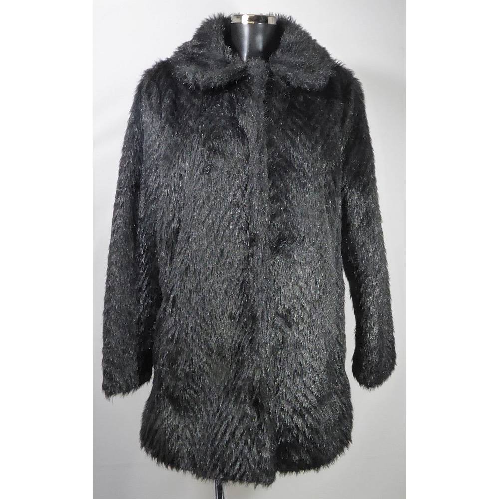 David Emanuel - Smart faux fur coat- Size: 16 - Black | Oxfam GB ...