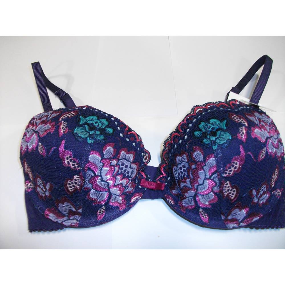 NWOT Marks & Spencer Purple Plunge Under-wired Bra Size 30DD | Oxfam GB ...