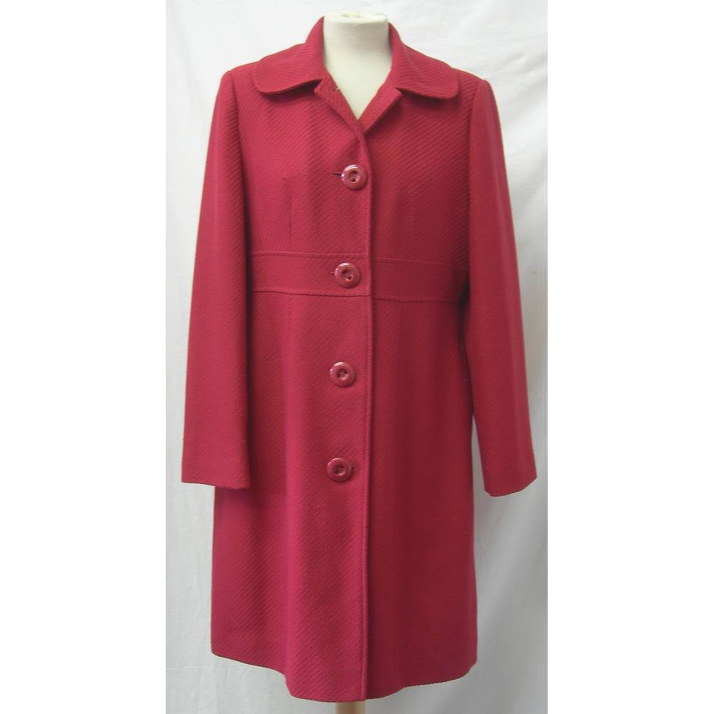 Debenhams Petite Collection - Size:14 - Candy apple red - Smart coat ...