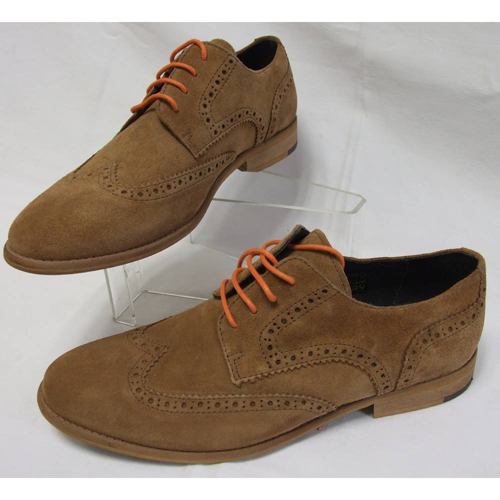 Bertie Men's Suede Oxford Shoes Light brown Size: 9 | Oxfam GB | Oxfam ...