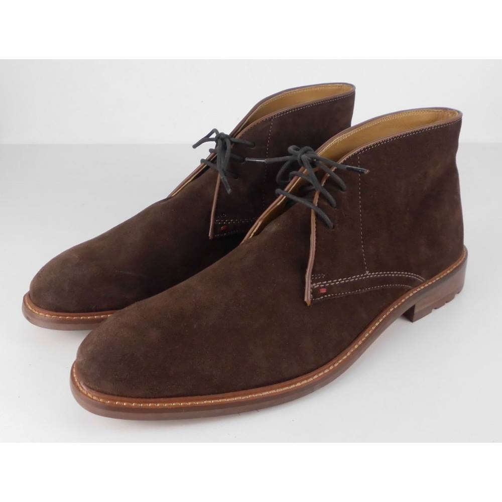 M&S Marks & Spencer Size: 11 Brown Suede Leather Chelsea / ankle boots ...