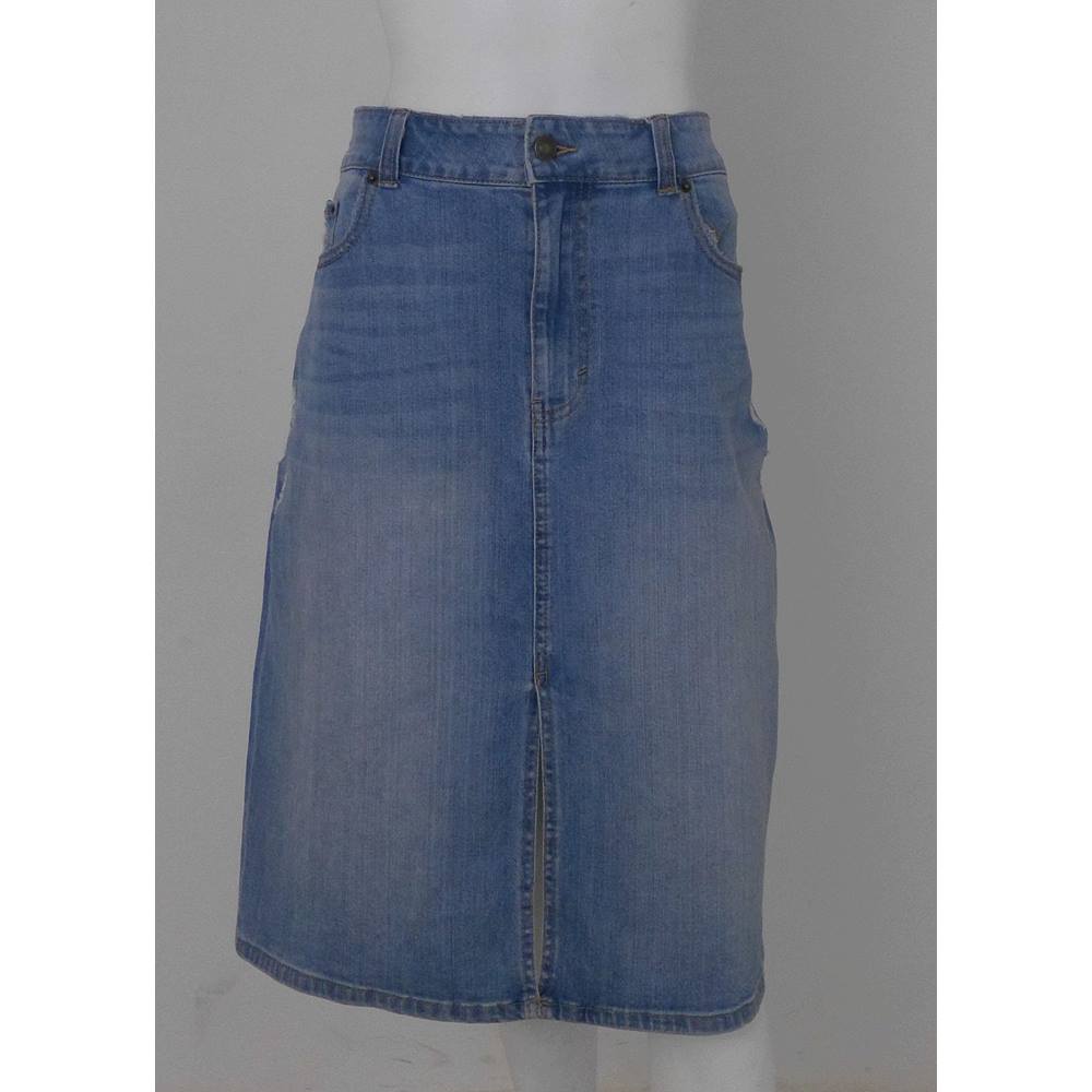 M&S Size 10 Stone Wash Blue Denim Skirt | Oxfam GB | Oxfam’s Online Shop