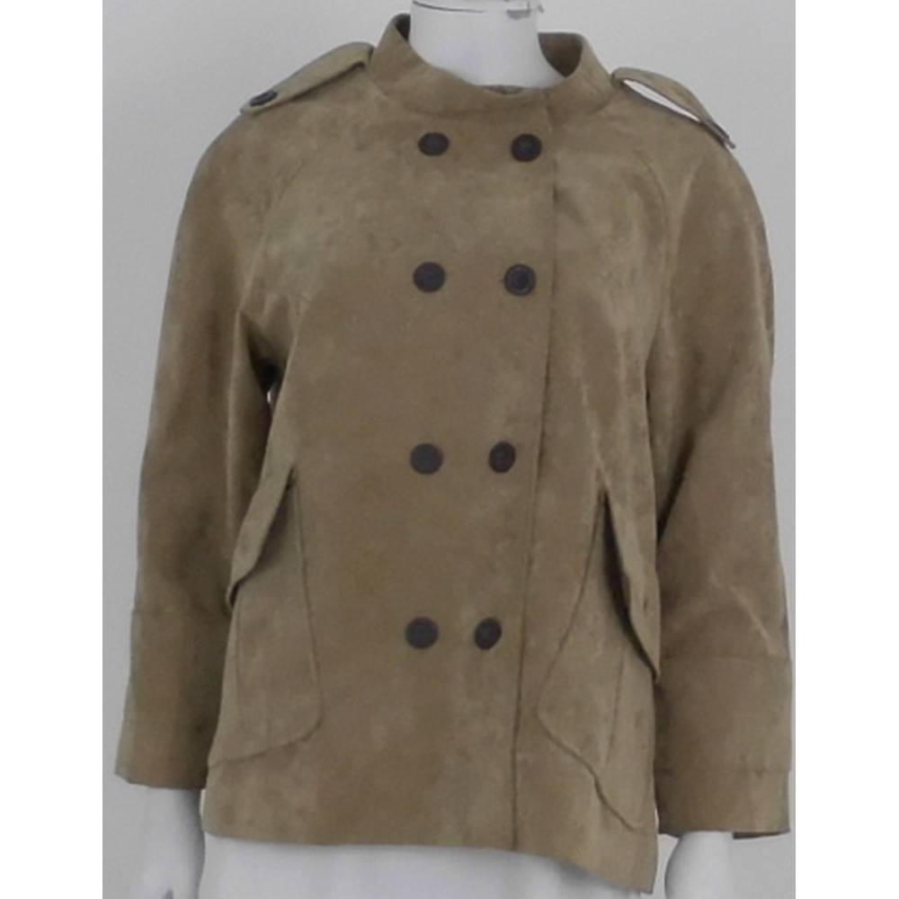 Klass Size: 16 Sand double breasted Jacket For Sale in London | Preloved