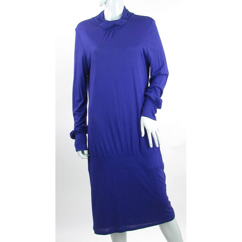 Purple Calf Length Dress