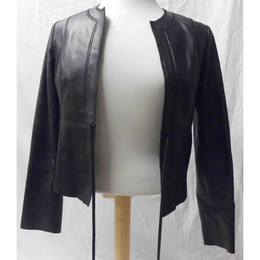 Marks and Spencers Ladies Leather Jacket - Black - Casual jacket / coat ...