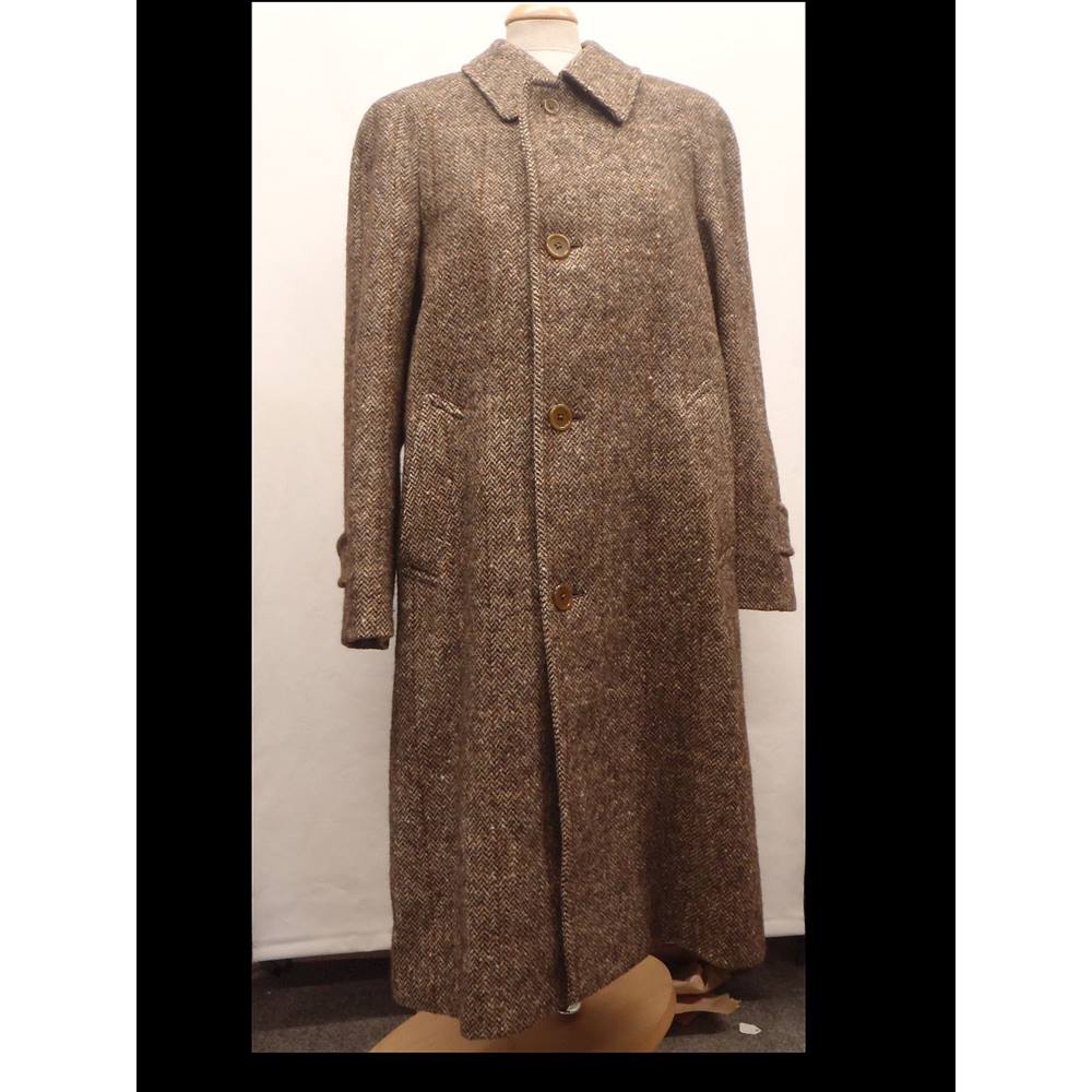 Irish Tweed long Coat Rodex of London - Size: M - Brown | Oxfam GB ...