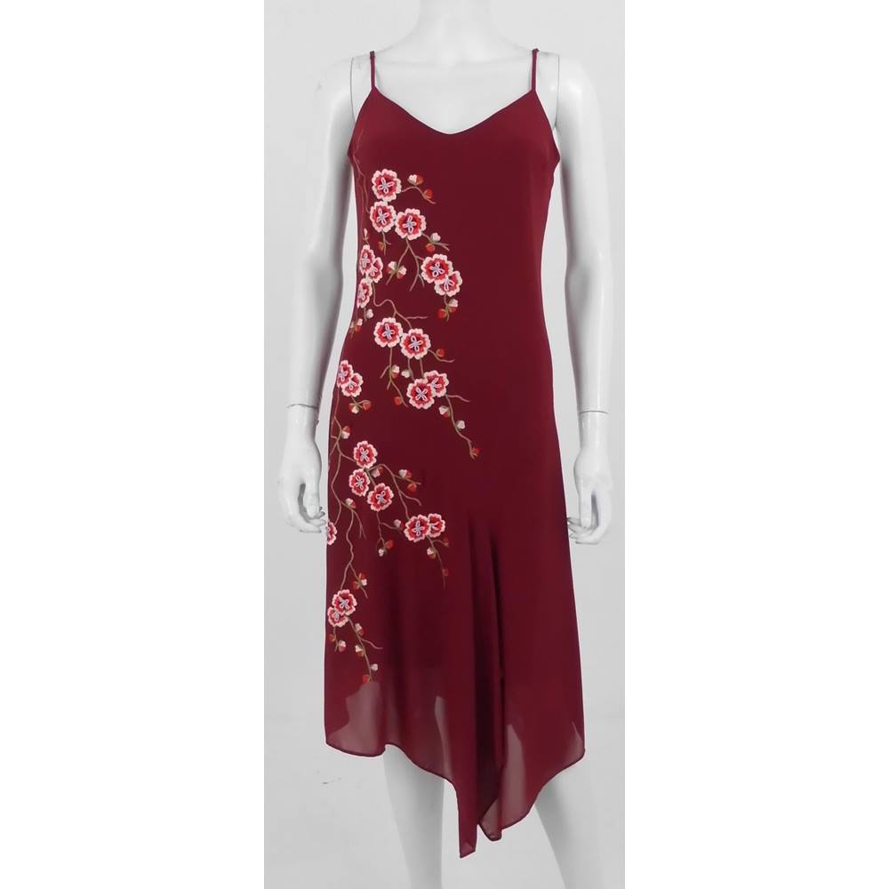 Red Handkerchief Hem Dress