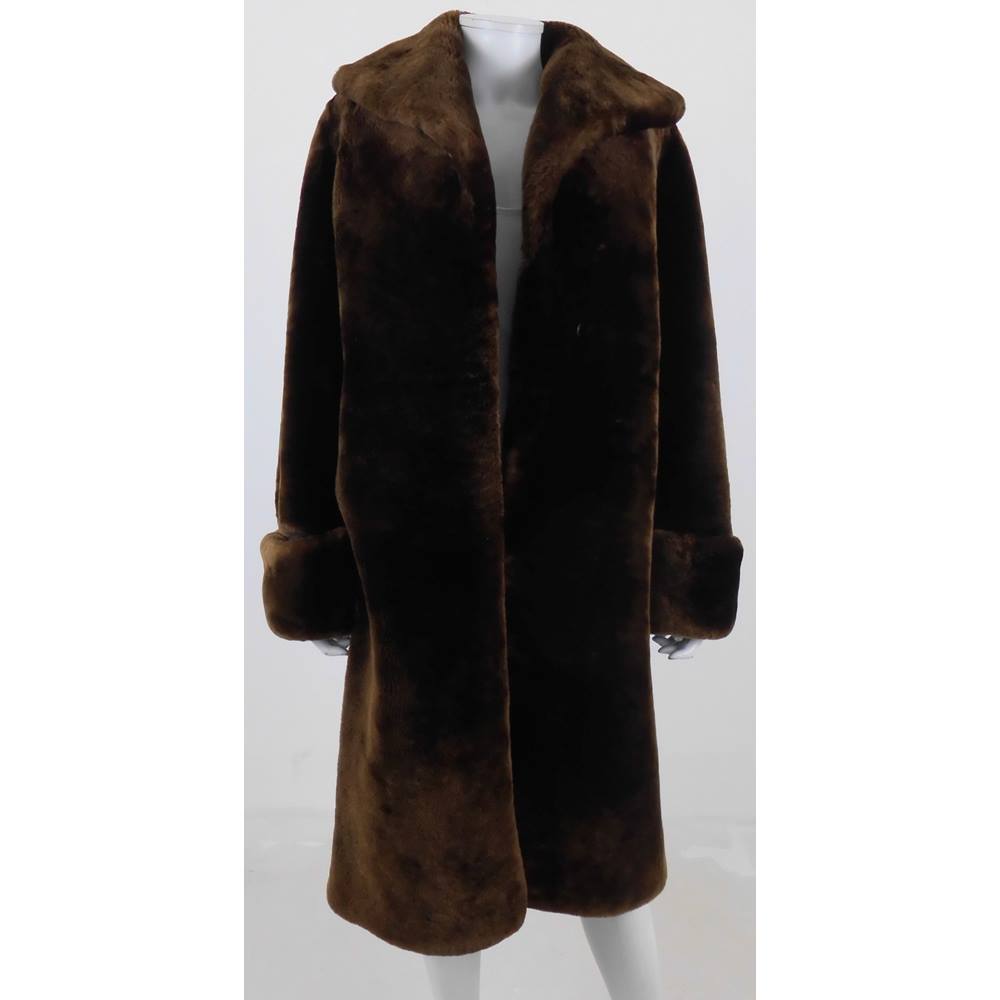 Mincara by Russell Taylor M Dark Brown Vintage 1960/70's Faux Fur Coat ...