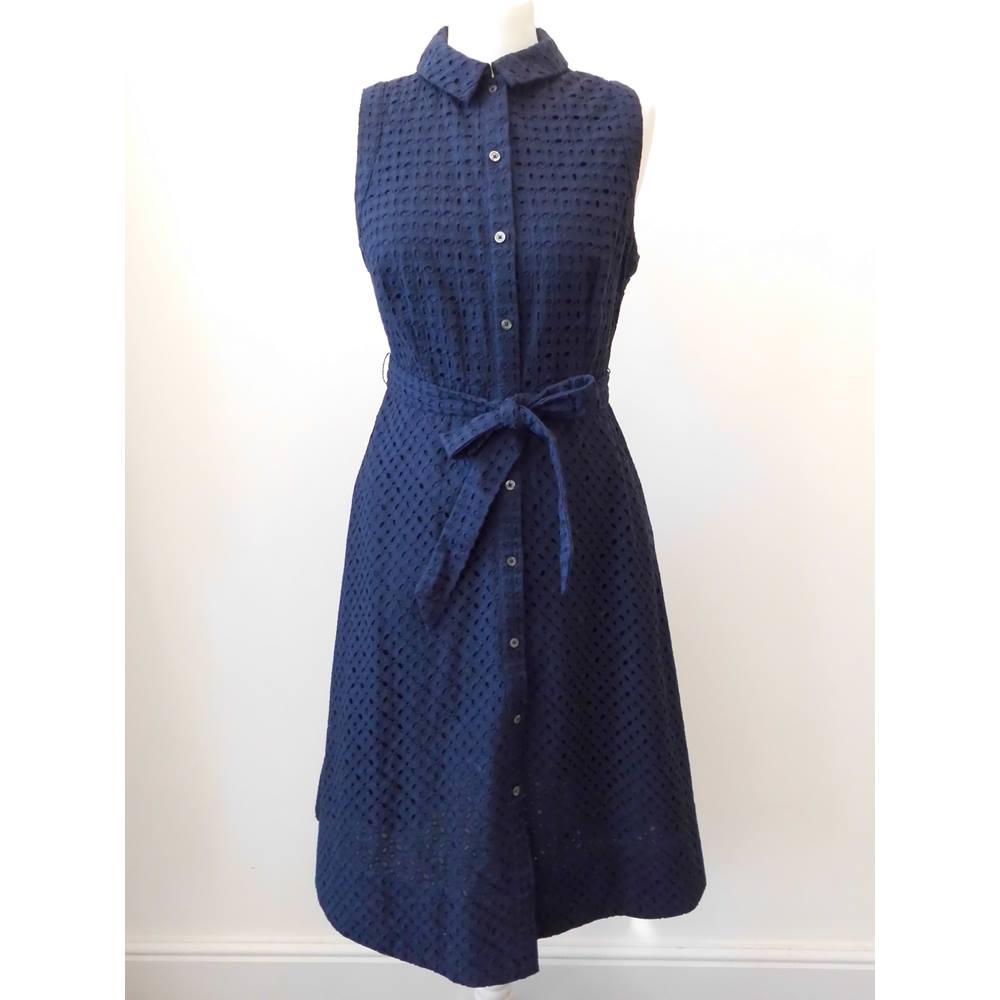Boden Navy Blue Shirt Dress - Size: 10 | Oxfam GB | Oxfam’s Online Shop