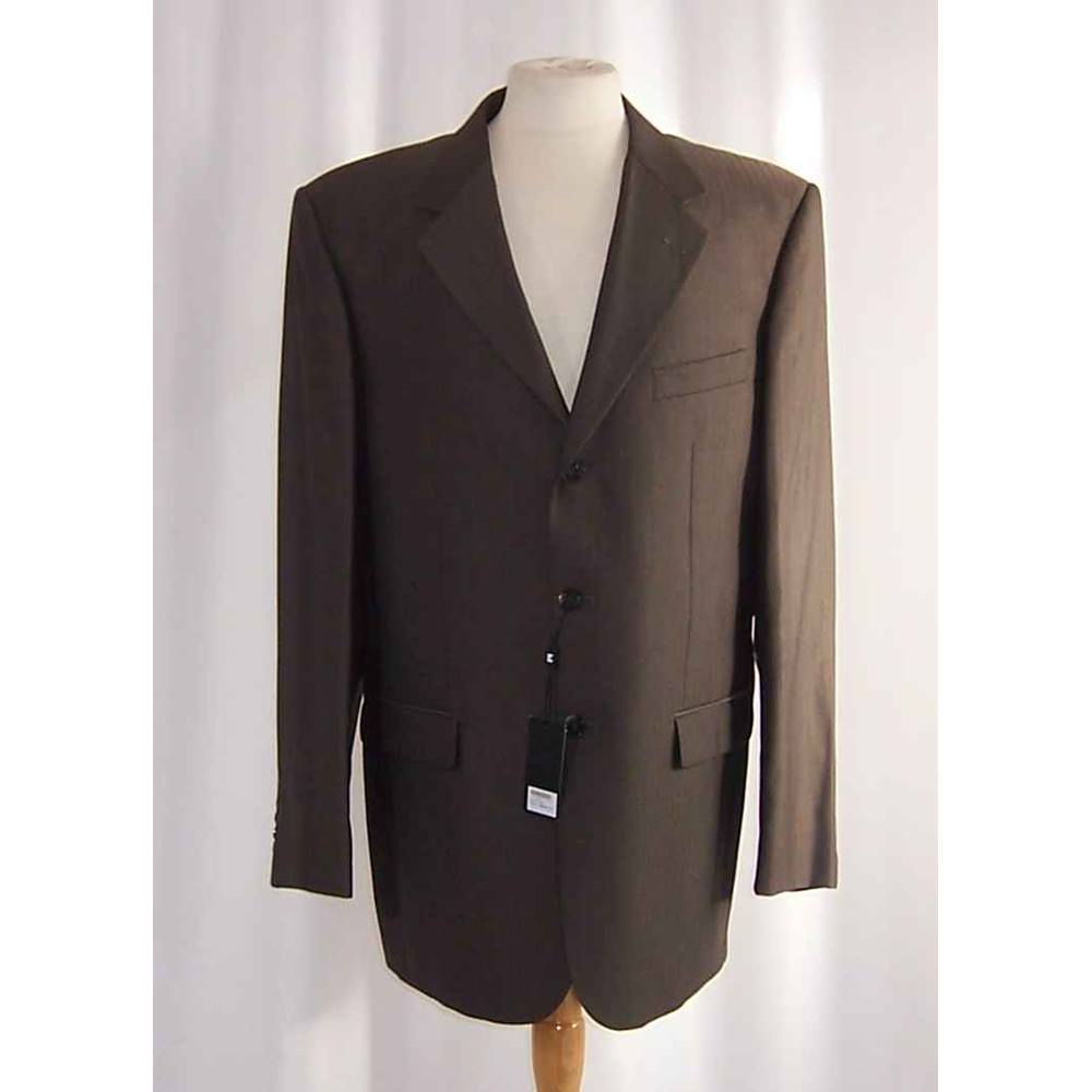 BNWT Ted Lapidus Size XXXL Brown wool and silk single breasted suit ...