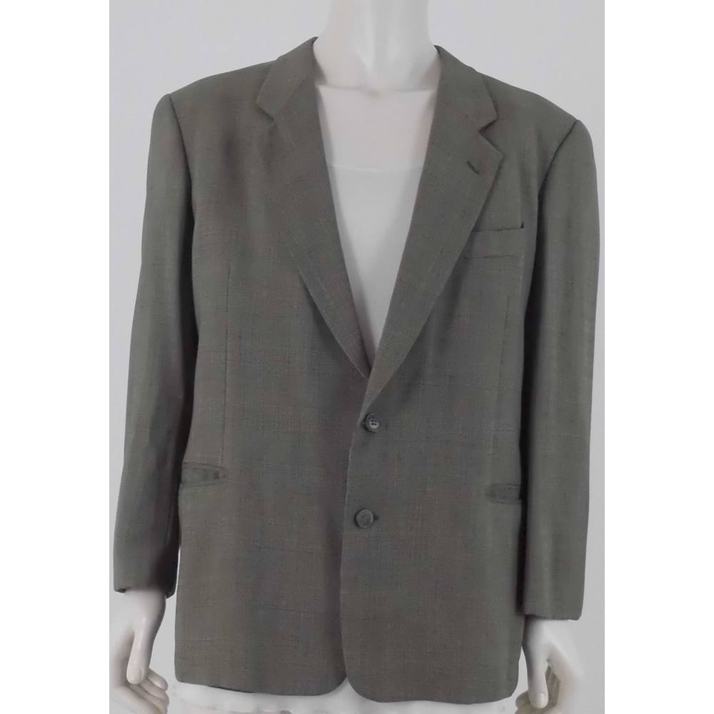 Emporio Armani Size: M Olive Green Woven Single Breasted Suit Jacket ...