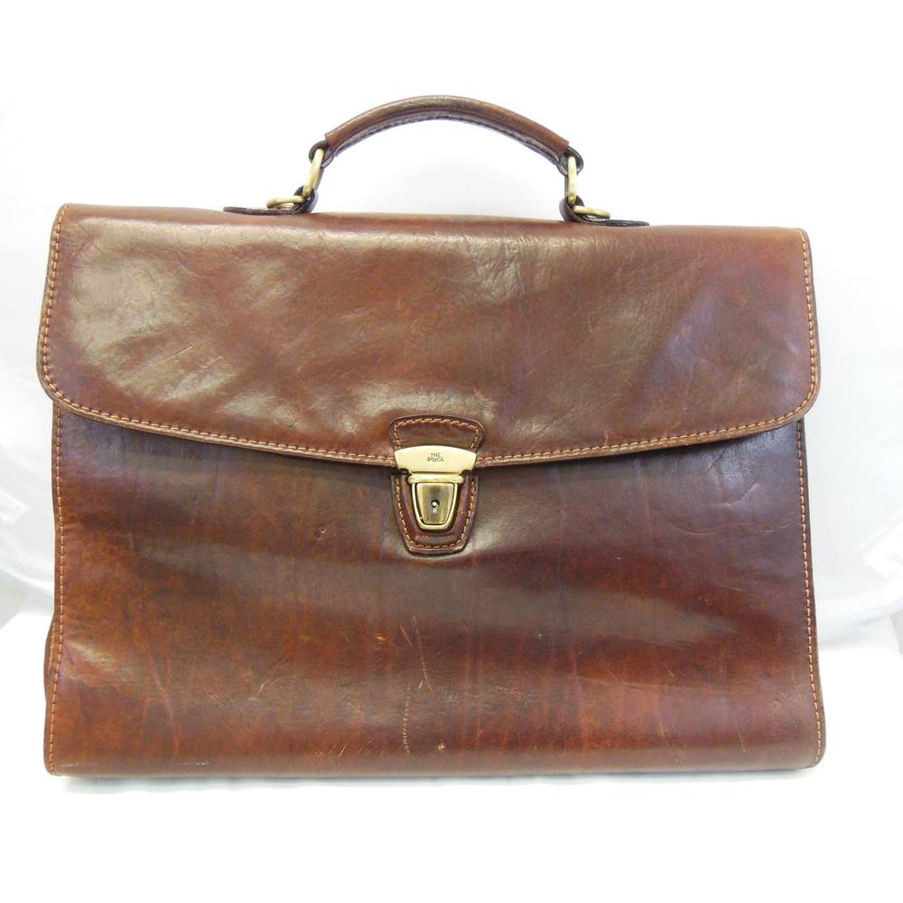 The Bridge Brown Leather Briefcase 