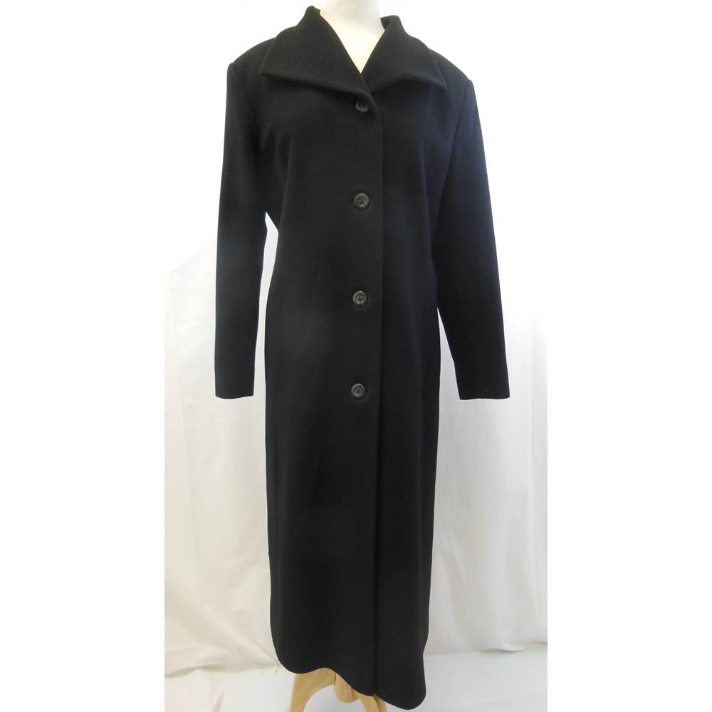 M&S Marks & Spencer, Long black wool coat, size 18 | Oxfam GB | Oxfam’s ...