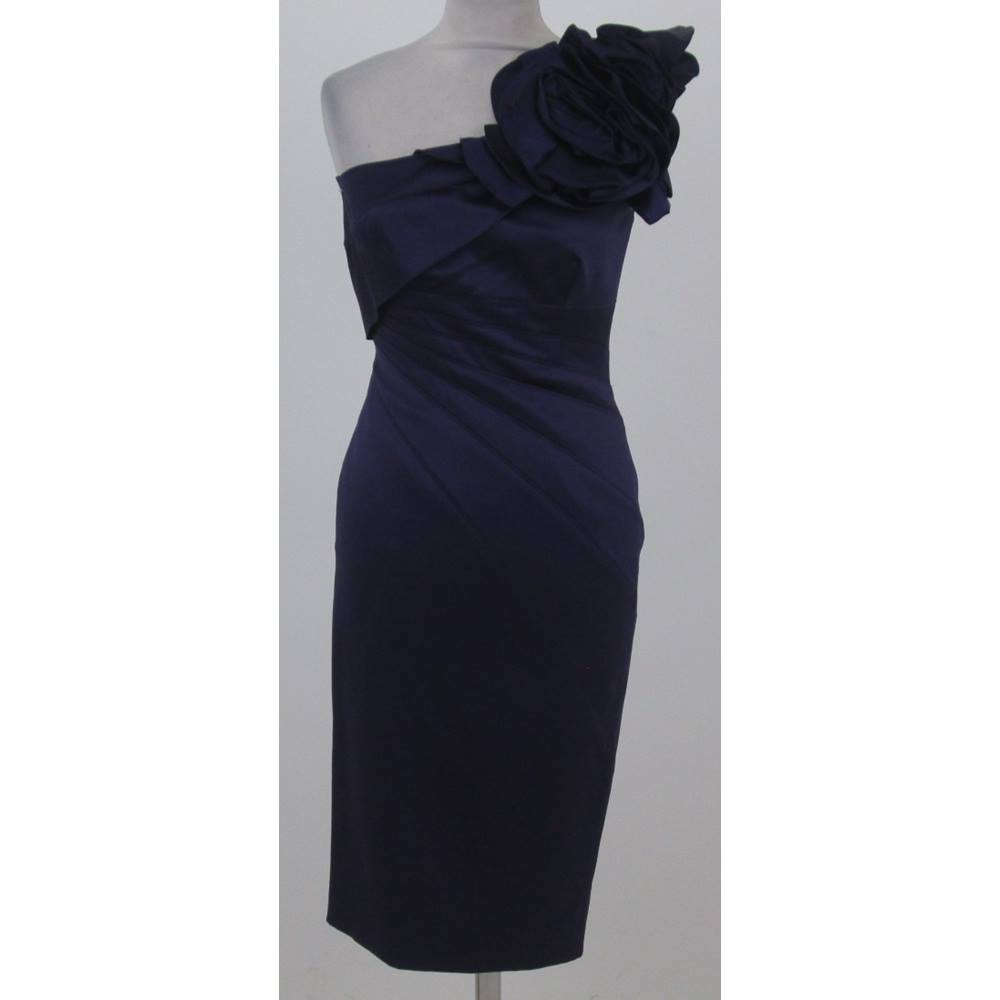 Karen Millen: Size 8: Purple one shoulder ruffle dress | Oxfam GB ...