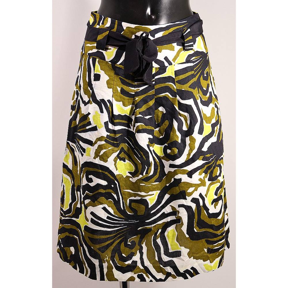 Hobbs Linen Skirt - Multi - Size 8 Hobbs - Size: 8 - Multi-coloured For ...