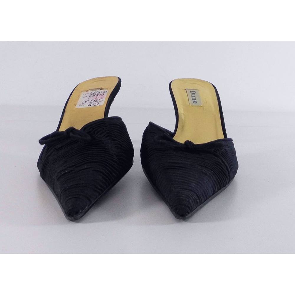 black backless slip on shoes