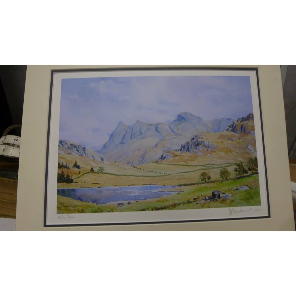 print of watercolour by John Rickard; subject Blea Tarn | Oxfam GB ...