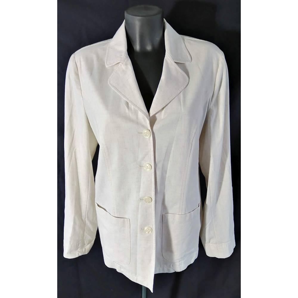 M&S Marks & Spencer - Size: 16 - Cream - Casual Summer Jacket | Oxfam ...