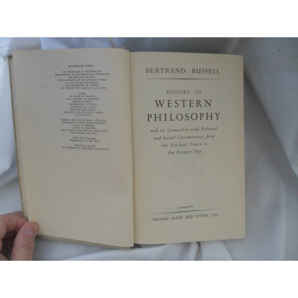 a history of western philosophy by bertrand russell