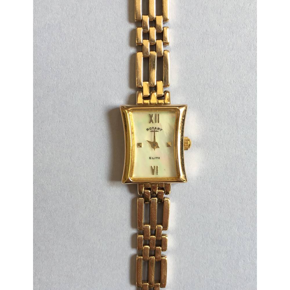 9ct Gold Rotary Elite Ladies Watch Rotary - Size: Small - Metallics ...
