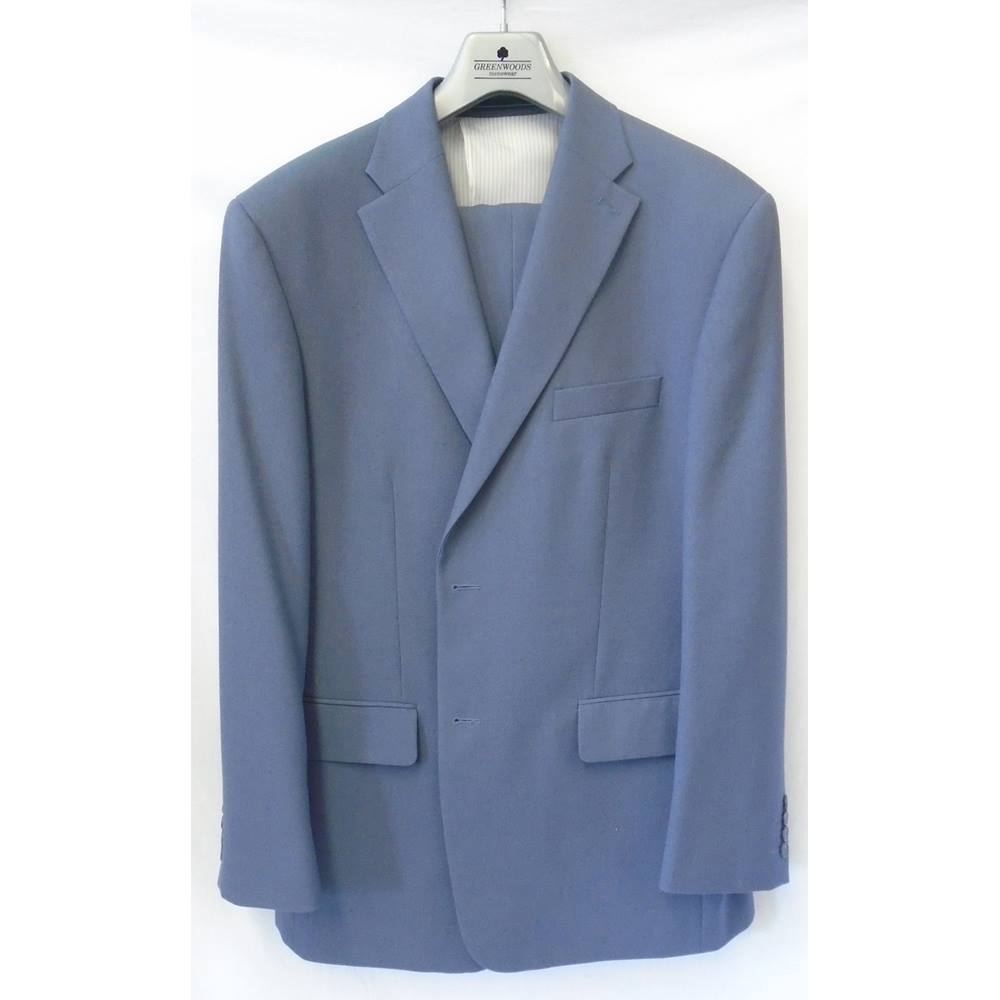 GREENWOODS Menswear - Men's 2 Piece Suite - Pale Blue - Size: chest ...