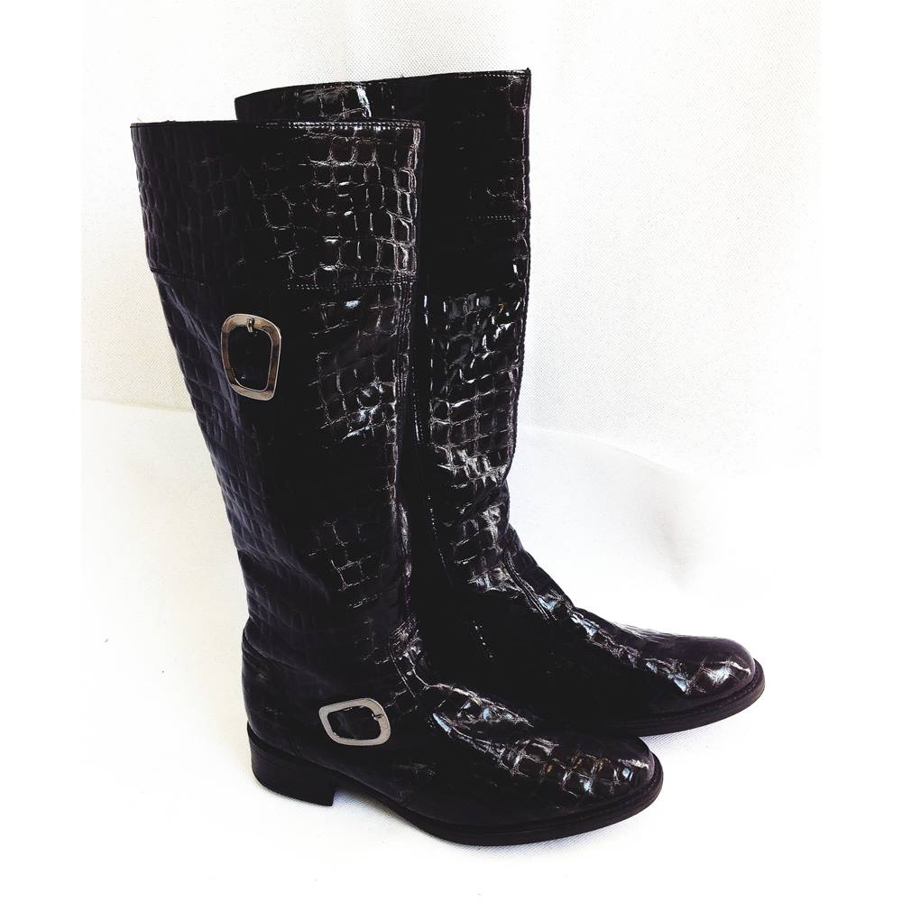 Remonte - Size: 6 - Black Crocodile Style Boots | Oxfam GB | Oxfam’s ...