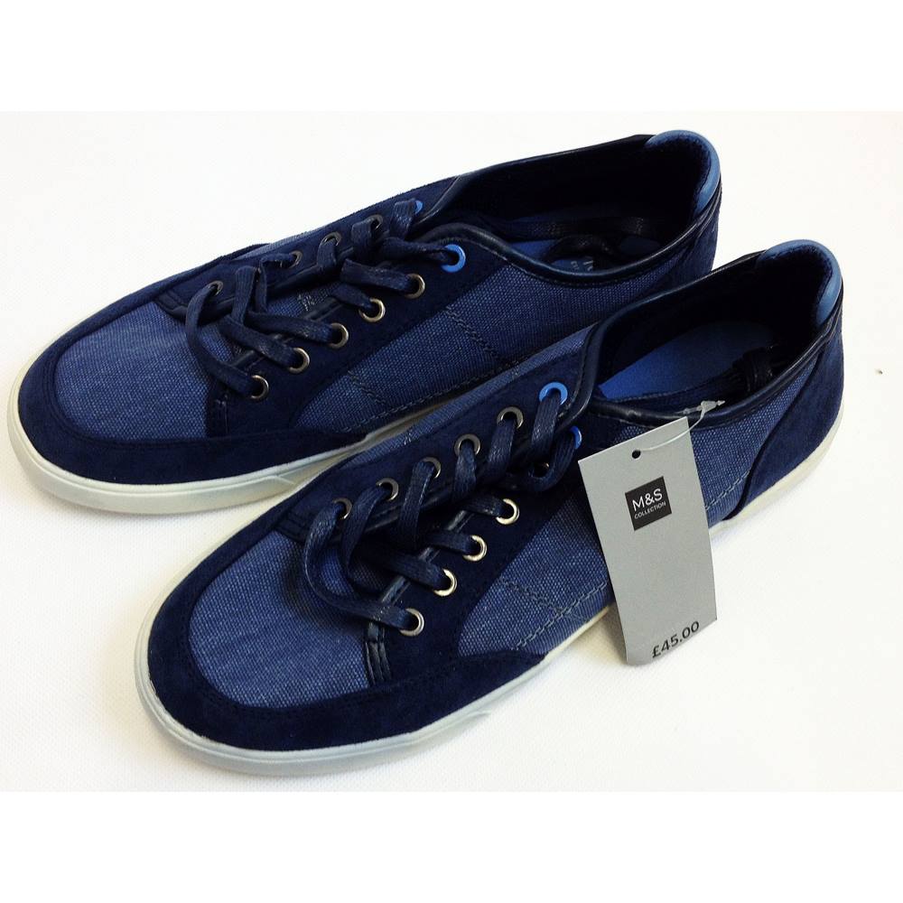 M&S Marks & Spencer - Size: 7 - Blue - Deck shoes | Oxfam GB | Oxfam’s ...