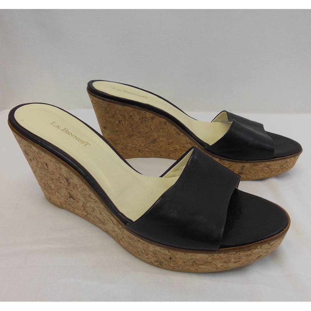 L K Bennett brown wedge platform sandals size 7 L K Bennett - Size: 7 ...