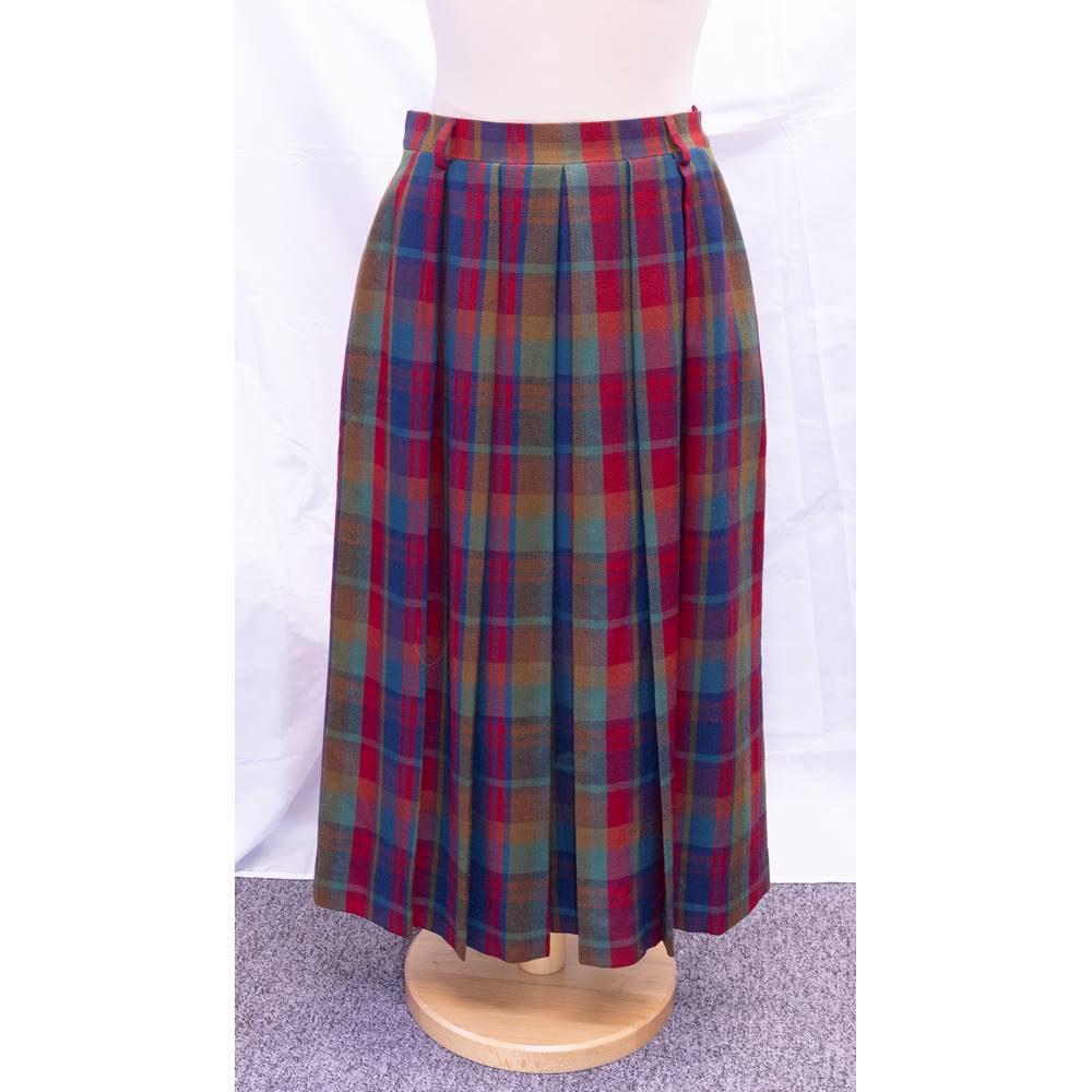 DAKS London - Size: 12 - Multi-coloured - Vintage Pleated skirt | Oxfam ...