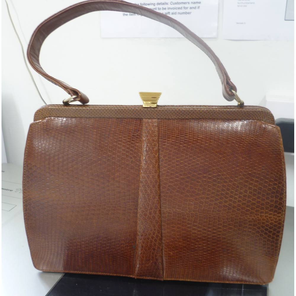 Mappin & Webb Ltd VintageLizard Skin Leather Handbag Mappin & Webb ...