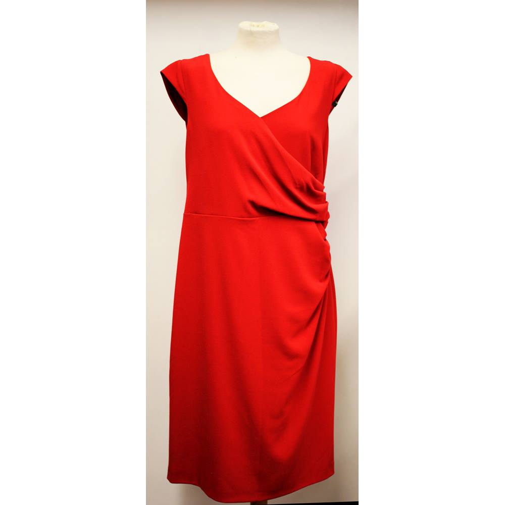 Alexon Wrap Dress - Red - Size 16 | Oxfam GB | Oxfam’s Online Shop